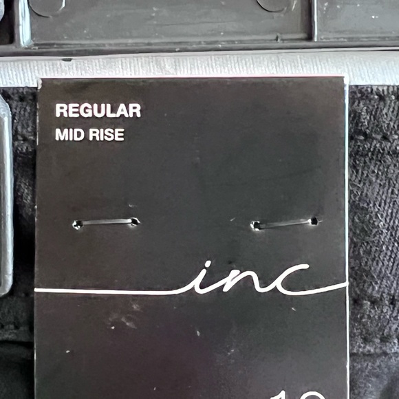 INC Double Ruffle-Hem Ankle Jeans - Black Size 10 - Picture 8 of 8